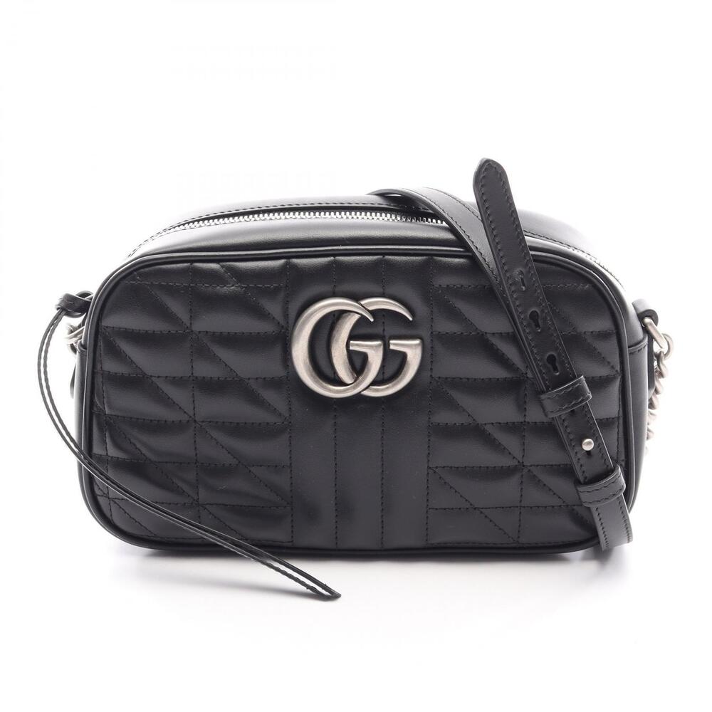 Gucci GG Marmont Shoulder Bag Leather Black